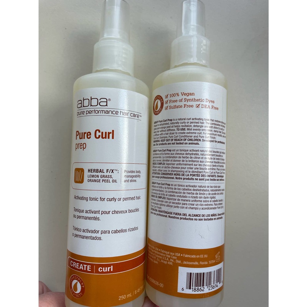 ABBA Pure Curl Prep Spray